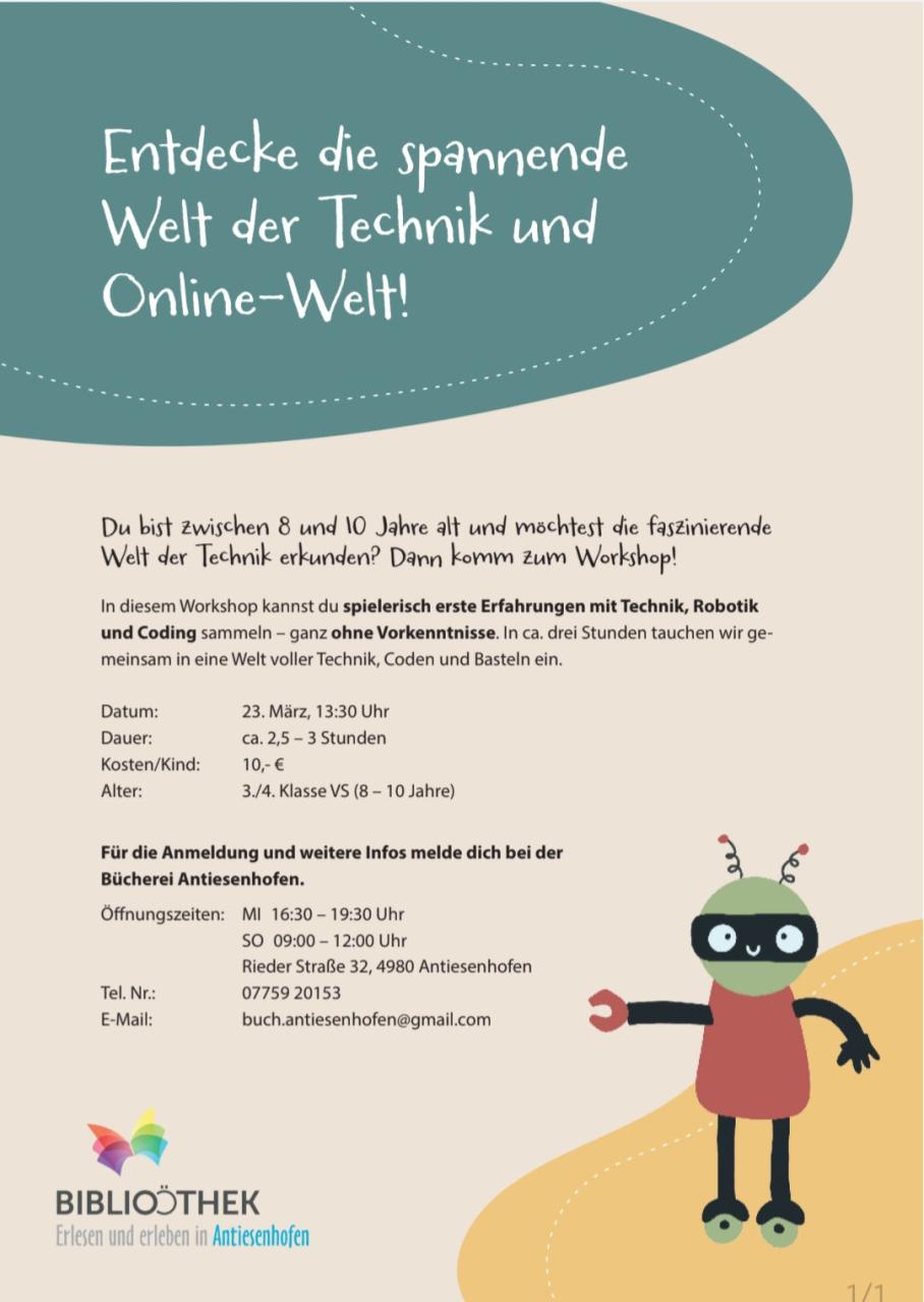 Technik Workshop am 23.03.2025